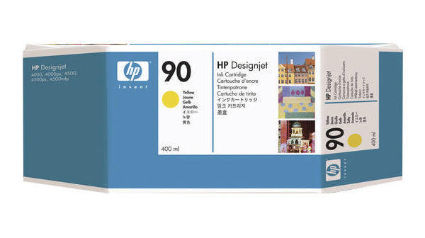 New HP 90 400-ml (C5065A) Yellow Ink Cartridge-0