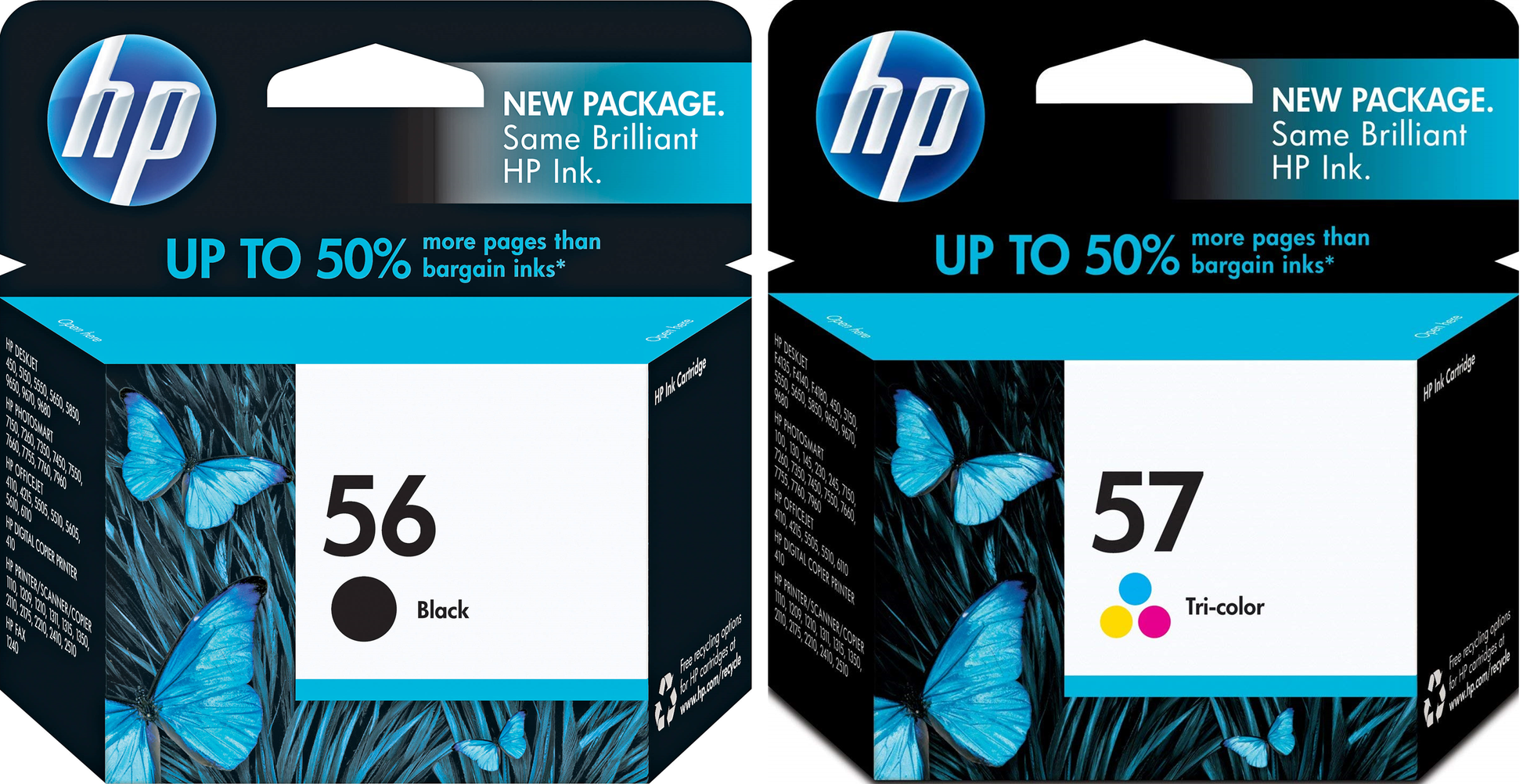 HP 56 Black and 57 Tricolor Ink Cartridges- Combo Pack-0