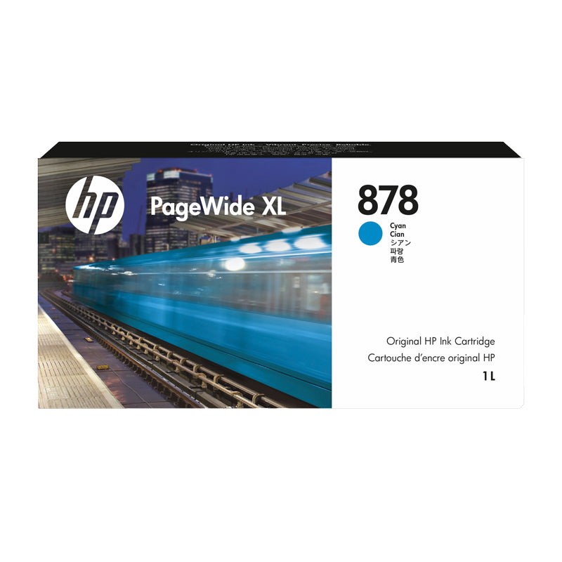 HP 878 PageWide XL 1L Cyan Ink Cartridge (312Z2A)-0