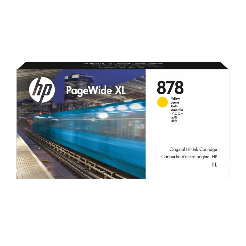 HP 878 PageWide XL 1L Yellow Ink Cartridge (312Z4A)-0