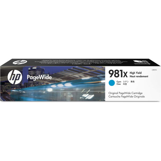 Original HP 981X High Yield Cyan Inkjet Cartridge, L0R09A-0