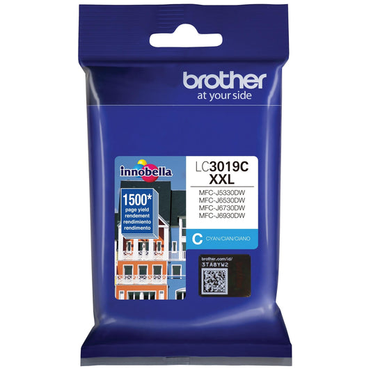 Brother LC3019 Suprt High-Yield Cyan Ink Cartridge, LC3019C-0