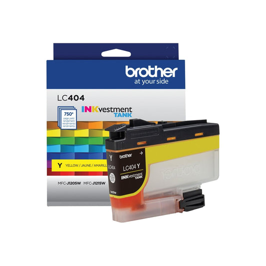 Brother LC404 Standard-Yield Yellow Ink Cartridge, LC404Y-0