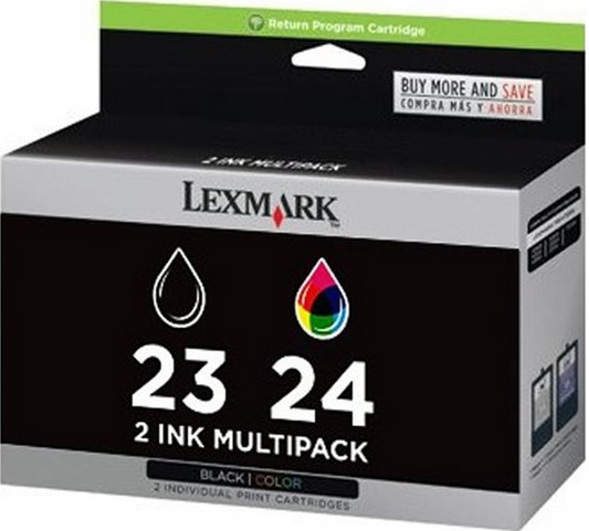 Lexmark #23/#24 (18C1571) Black and Color Ink Cartridge Combo Pack-0