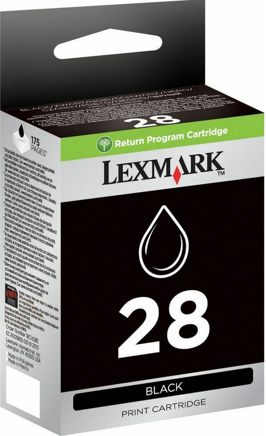 Lexmark 28 Ink Cartridge (18C1428) Black-0