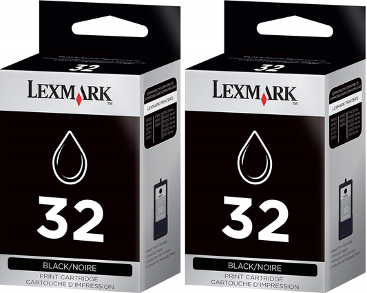 Lexmark (18C0533) NO.32  Ink Cartridges (Black, 2-Pack)-0