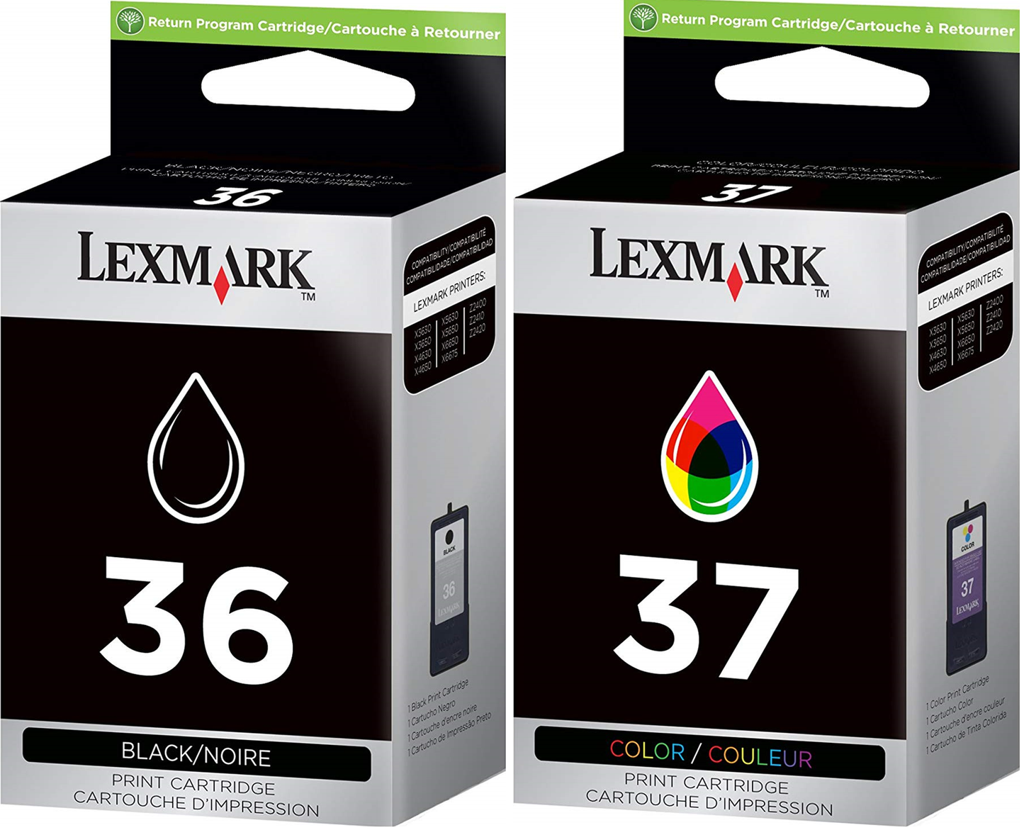 Lexmark 18C2229 36 & 37 Ink Cartridge (Black & Color, 2-Pack)-0