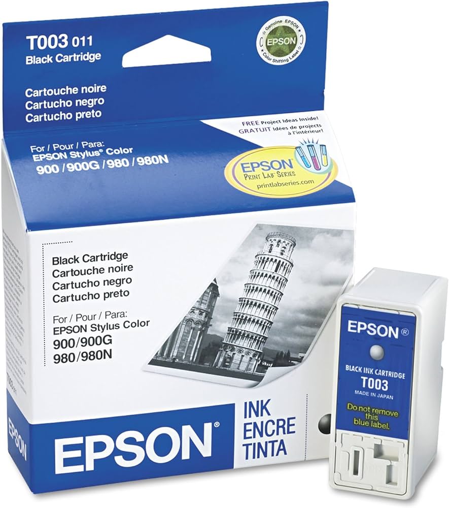 Epson T003 Black Ink Cartridge, T003011-0