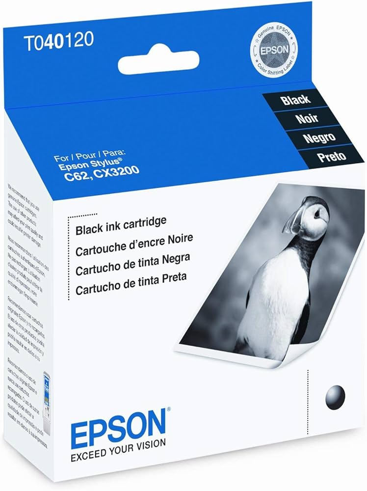 Epson T040 Black UltraChrome Ink Cartridge, T040120-0