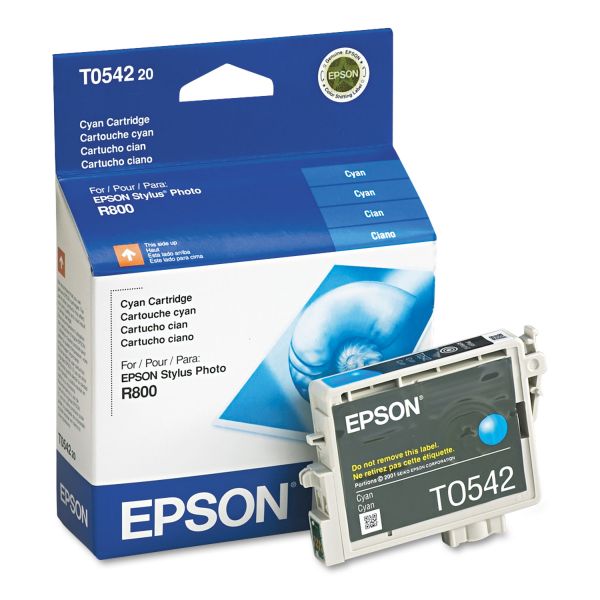 Genuine OEM Epson (T054) Cyan Ink Cartridge, T054220-0