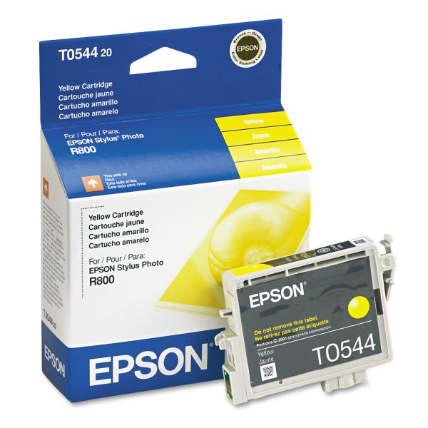 Genuine OEM Epson (T0544) Yellow Ink Cartridge, T054420-0