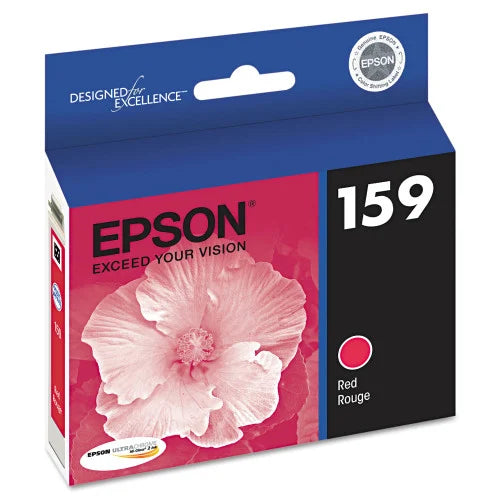 Epson 159 Standard-Yield Red UltraChrome (Hi-Gloss 2) Ink Cartridge, T159720-0