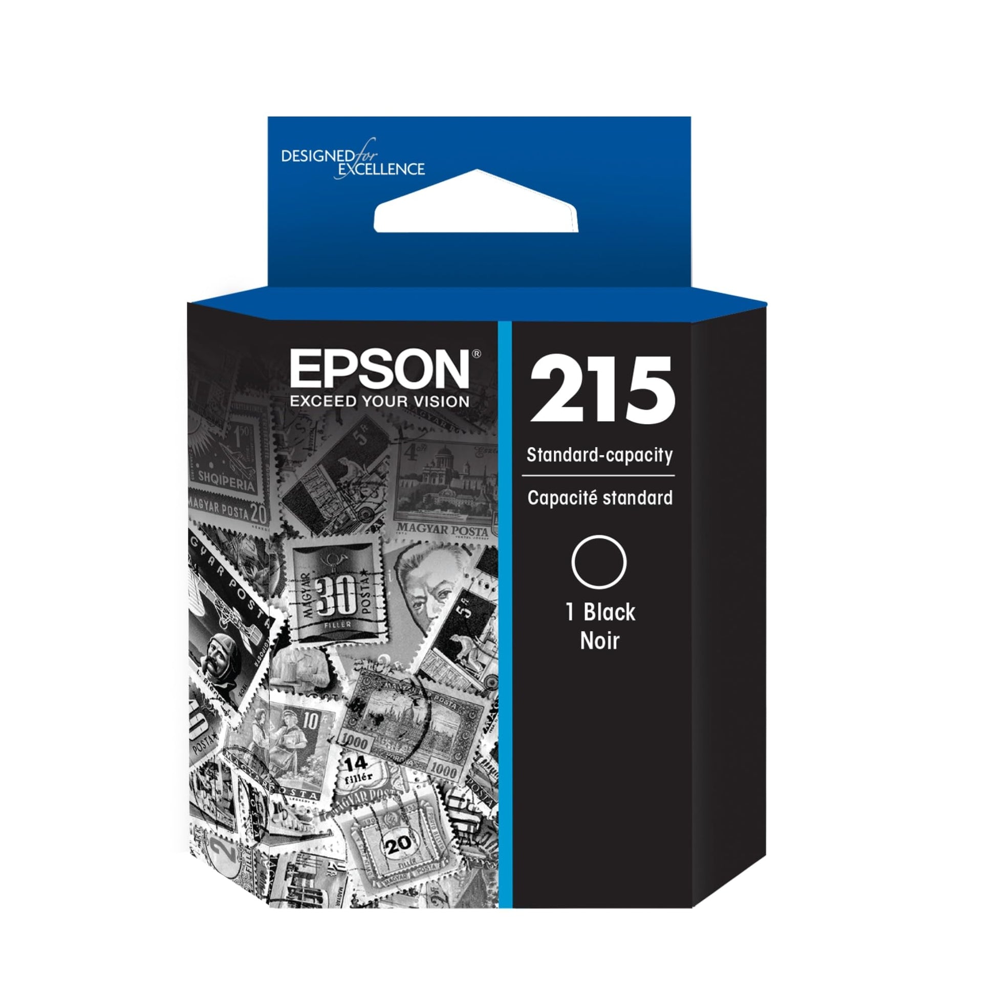 Original Epson T215 Standard-Yield Black Ink Cartridge, T215120-S-0