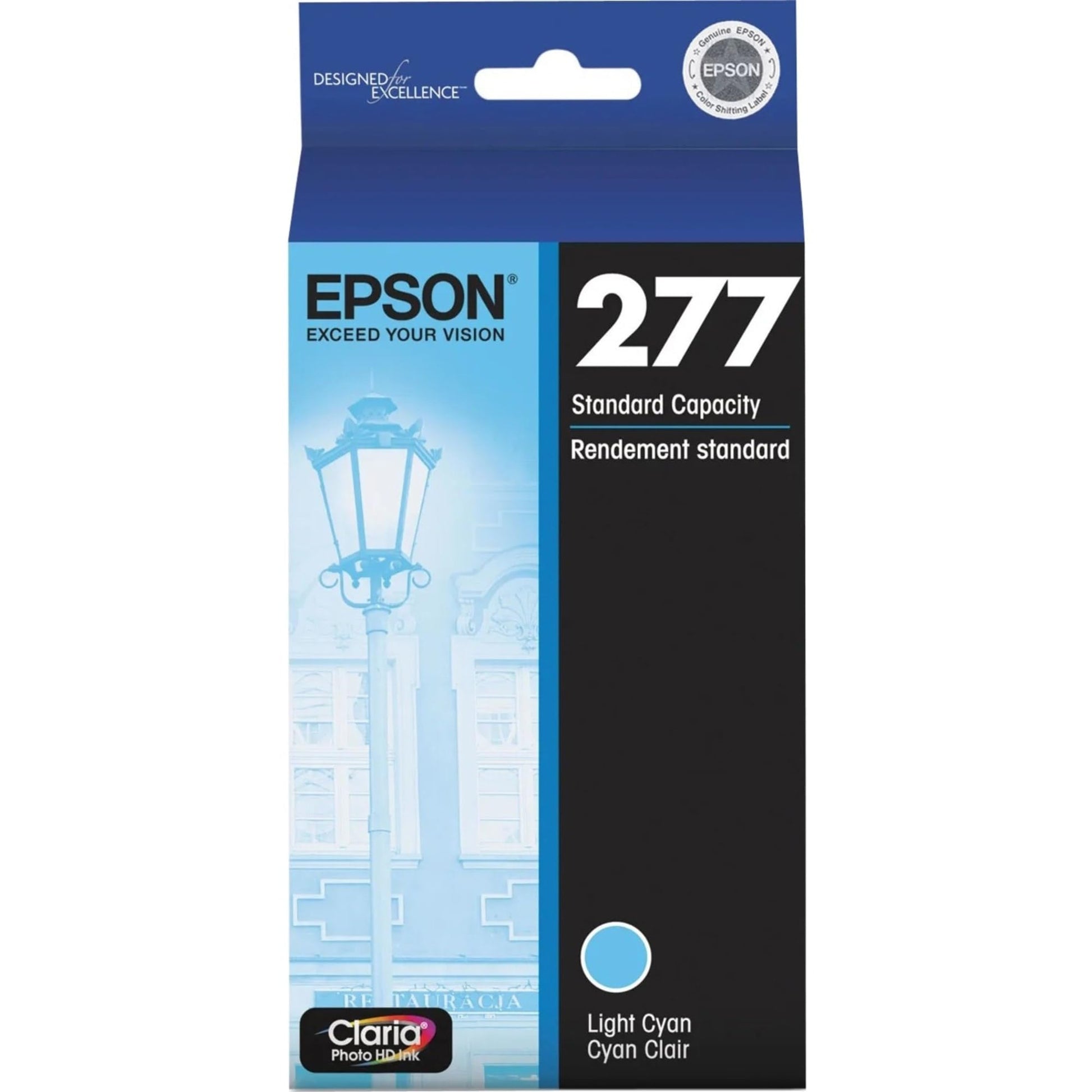 Epson 277 Standard-Yield Light Cyan Inkjet Cartridge, T277520-S-0