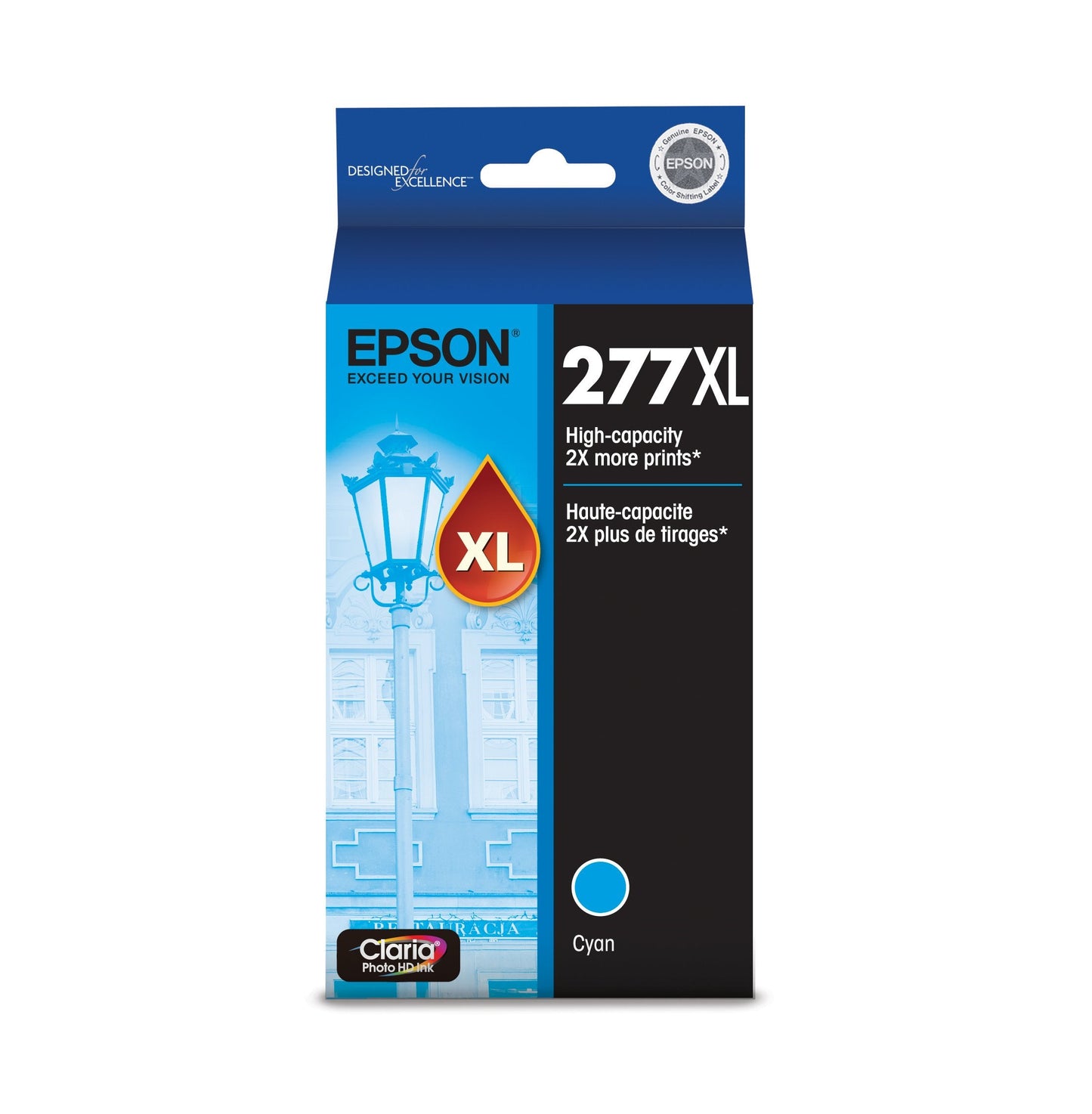 Epson 277XL High-Yield Cyan Inkjet Cartridge, T277XL220-S-0