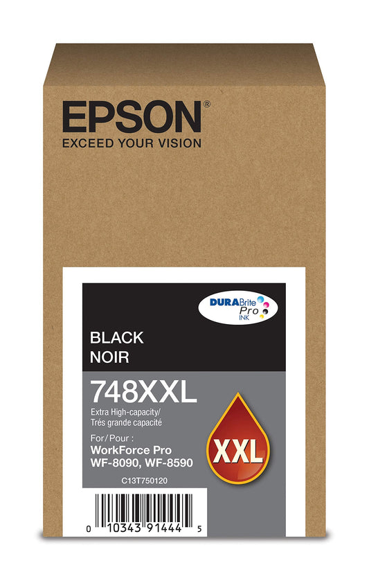 Epson 748XXL DURABrite Pro Extra High-Yield Black Ink Cartridge, T748XXL120-0