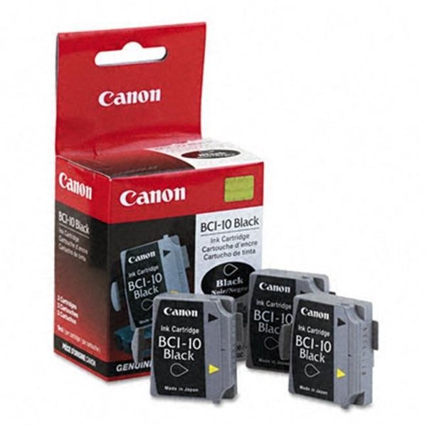 Original Canon BCI-10 Black Ink Cartridge-3 Pack-0