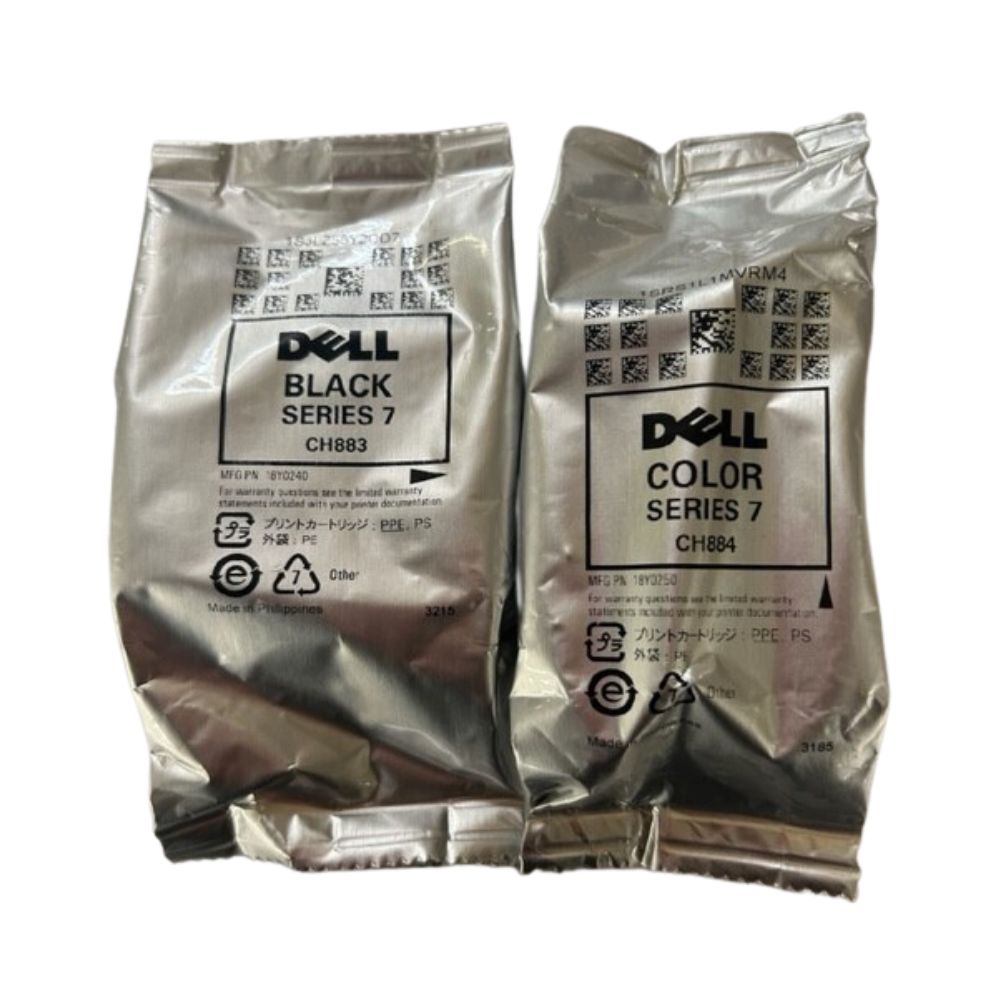 Genuine Dell Series 7XL Black and Color Combo Pack Ink Cartridges-0