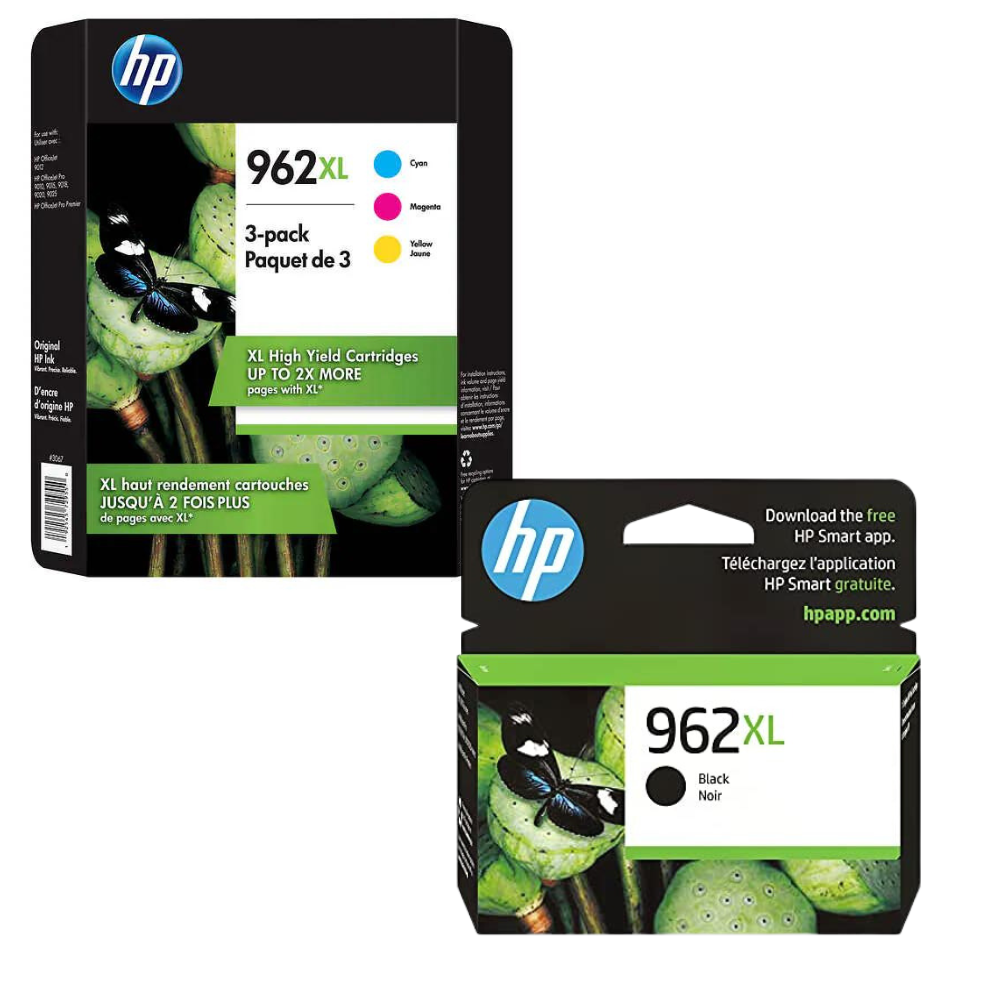 Original HP 962XL Black, Cyan, Magenta, Yellow Ink Cartridge-4 Pack-0