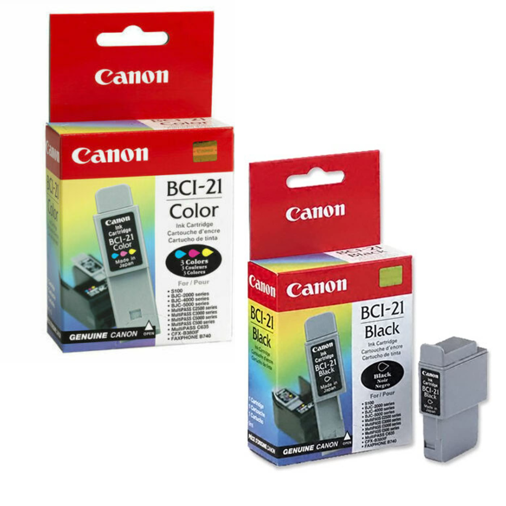 Original Canon BCI-21 Black & Color Ink Cartridge-0