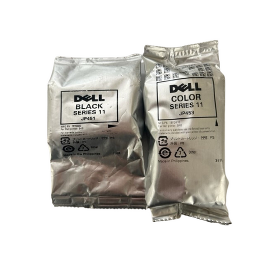 Original Dell Series 11XL Black and Color Combo Pack Ink Cartridges-0