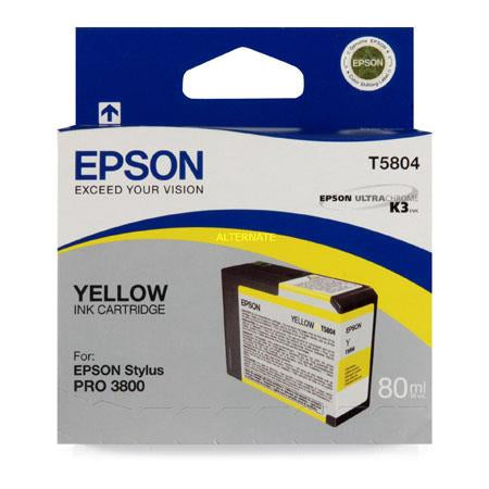 Original Epson T5804 Yellow 80ml Ink Cartridge-0