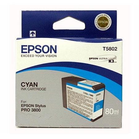 Original Epson T5802 Cyan 80ml Ink Cartridge-0