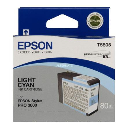 Original Epson T5805 Light Cyan 80ml Ink Cartridge-0