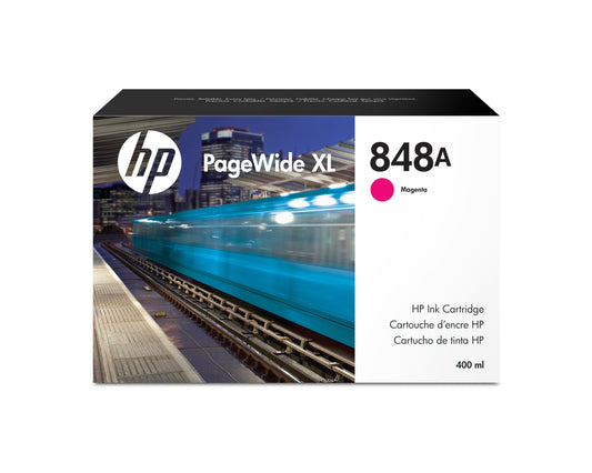 HP 848A 400-ml (F9J84A) Magenta PageWide XL Ink Cartridge-0