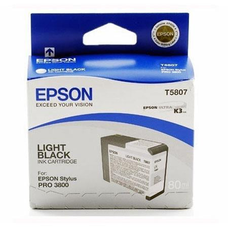 Original Epson T5807 Light Black 80ml Ink Cartridge-0