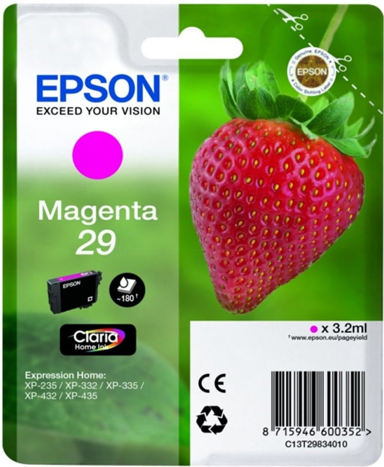 Epson 29 Magenta Ink Cartridge, C13T298340-0