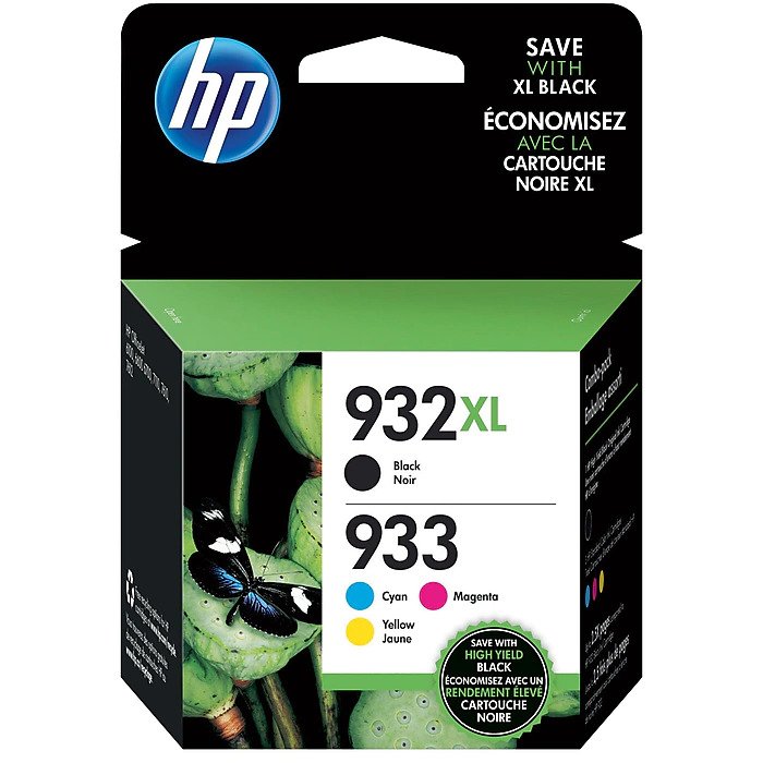 HP 932XL Black & 933 Color Ink Cartridge-0