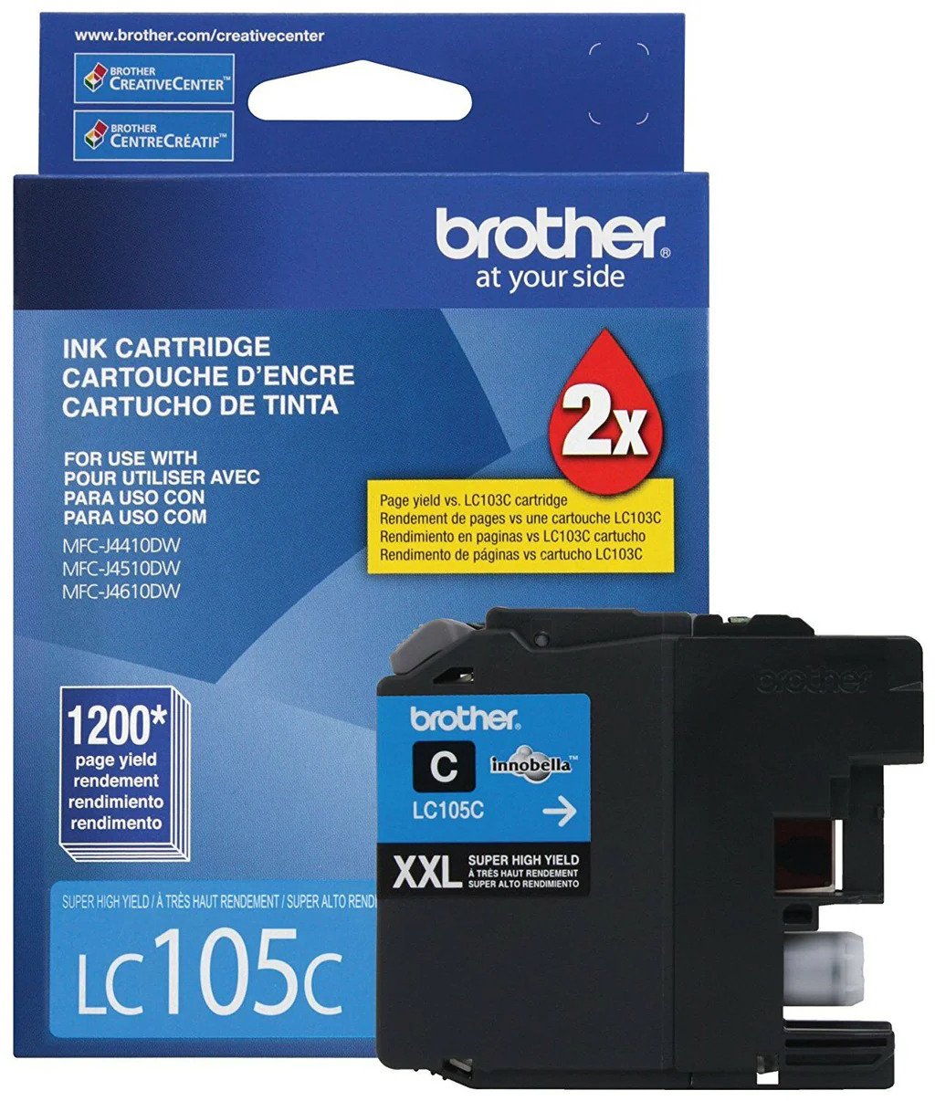 Original Brother LC105XXL Cyan Ink Cartridge-0