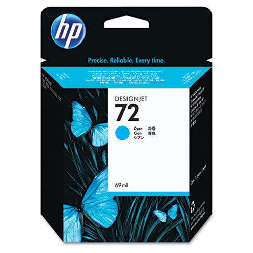 Original HP 72 69ml (C9398A) Cyan Ink Cartridge-0