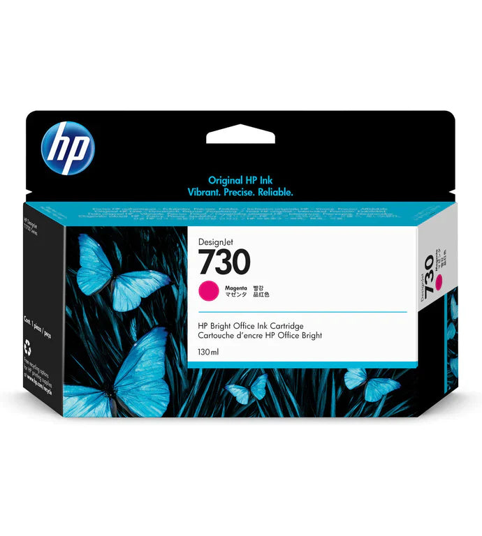 Original HP 730 130-ml (P2V63A) Magenta Ink Cartridge-0