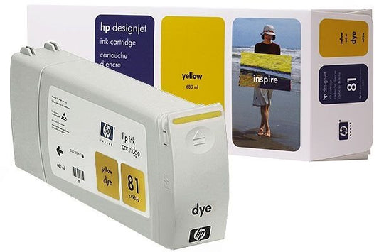 Original HP 81 Yellow (C4933A) Ink cartridge-0