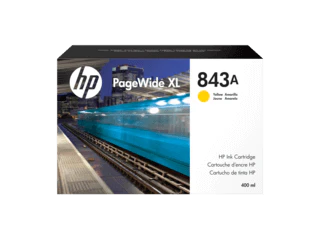 HP 843A 400ml PageWide XL Yellow Ink Cartridge, C1Q60A-0