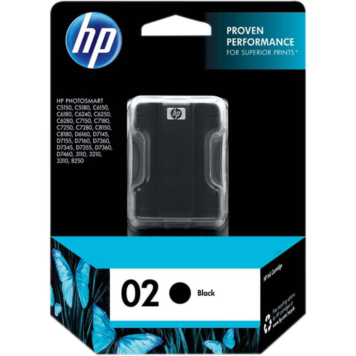 Genuine HP 02 (C8721WN) Black Ink Cartridge-0