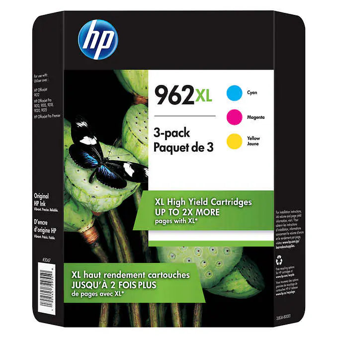 Original HP 962XL Cyan, Magenta, Yellow Ink Cartridge-0