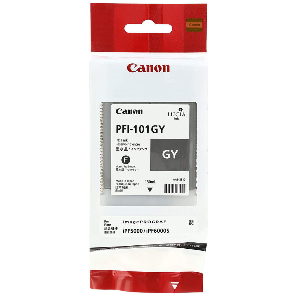 Original Canon PFI-101 130mL Gray Ink Cartridge-0