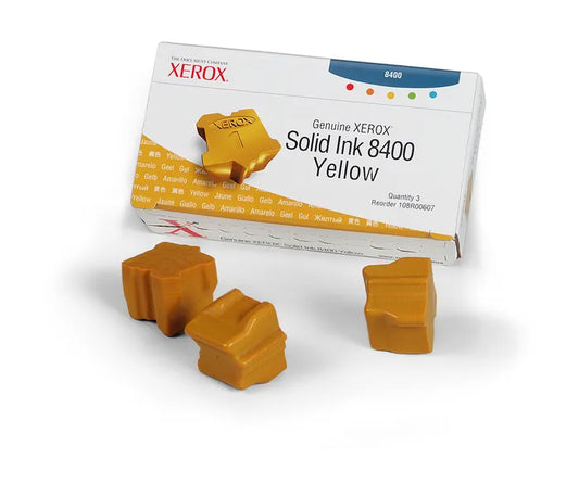 Genuine Xerox Solid Ink 8400 Yellow (3 sticks) (108R00607)-0