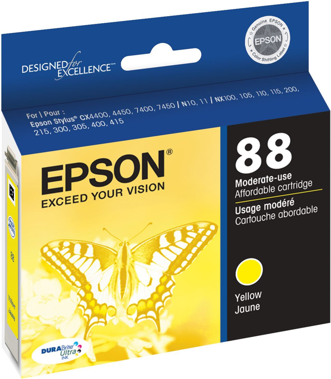 Original EPSON 88 (T0884) Yellow Ink Cartridge-0