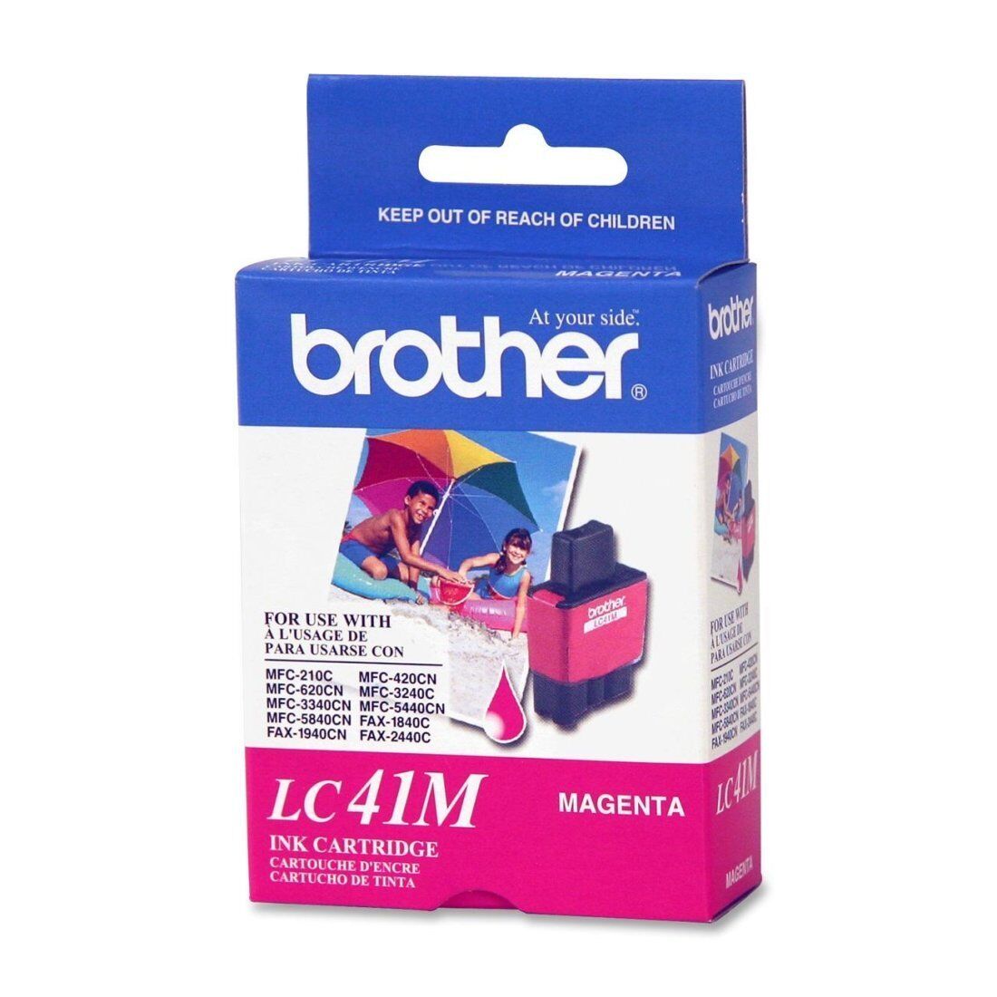 New Genuine Brother LC41M Magenta Ink Cartridge-0