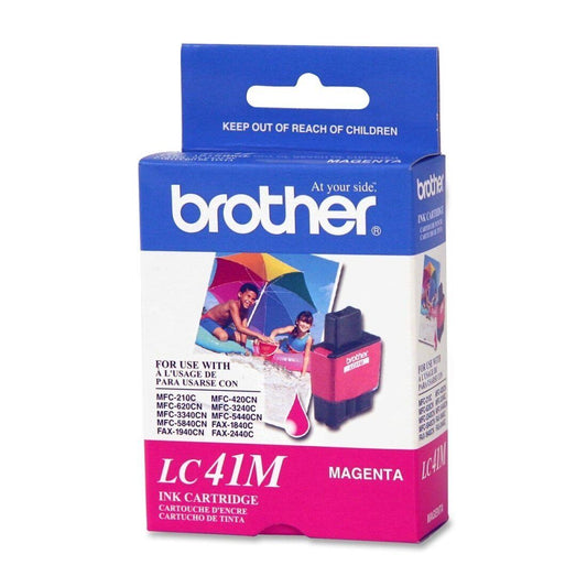 New Genuine Brother LC41M Magenta Ink Cartridge-0