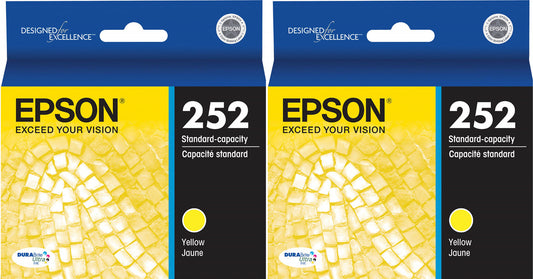 New Genuine Epson 252 Yellow Ink Cartridge | 2 pack-0