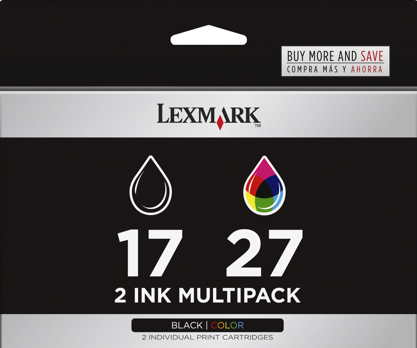 Genuine Lexmark 17/27 Black and Color Ink Cartridge - 2 Pack-0