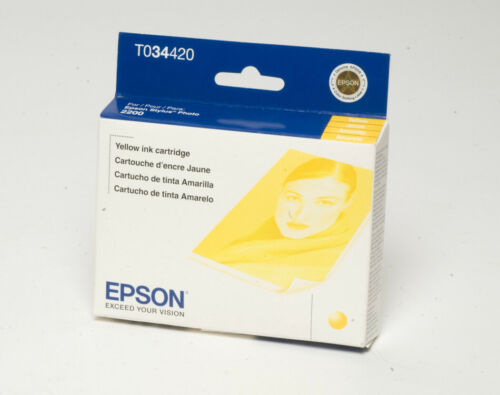 New Genuine Epson 34 (T0344) Yellow Ink Cartridge-0