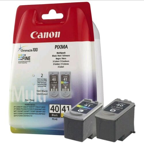 Canon PG-40 Black and Cl-41 Color Ink Cartridge, 0615B009-0