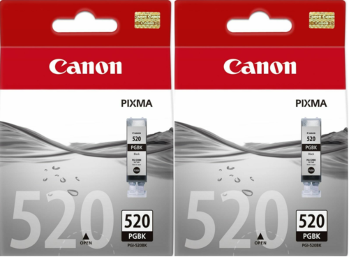 Original Canon PGI-520 Black Ink Cartridges- 2 Pack-0