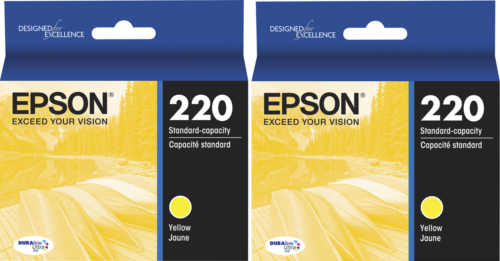 Original Epson 220 Yellow Ink Cartridge